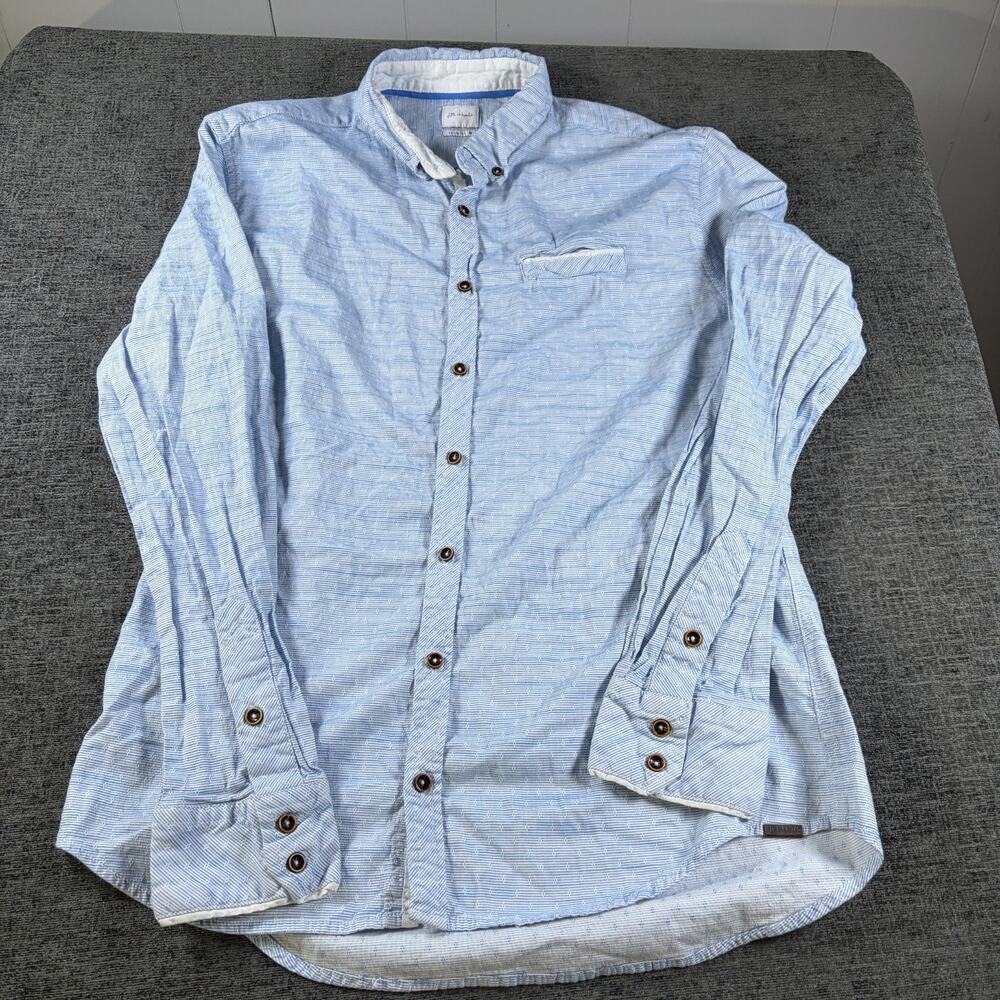 JB Holt Athletic Fit Lt Blue Long Sleeve Mens Shirt Large